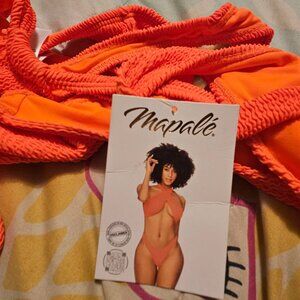 Sexy orange halter top monokini
